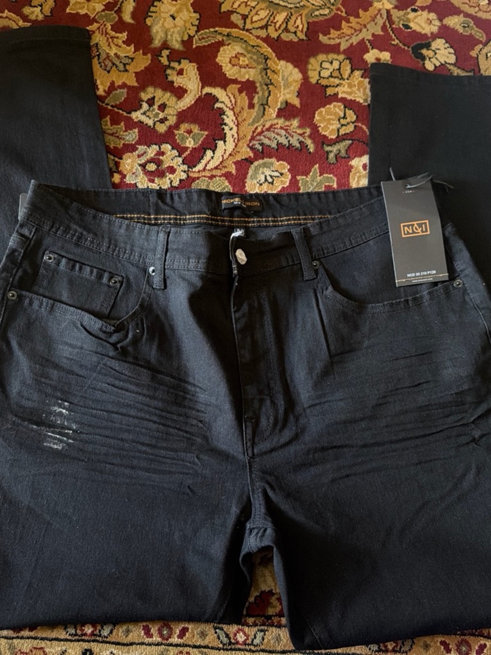 Nickel & Iron  Men's Black straight leg slim fit Jeans